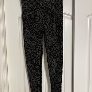 Black and Gray Animal Print Leggings